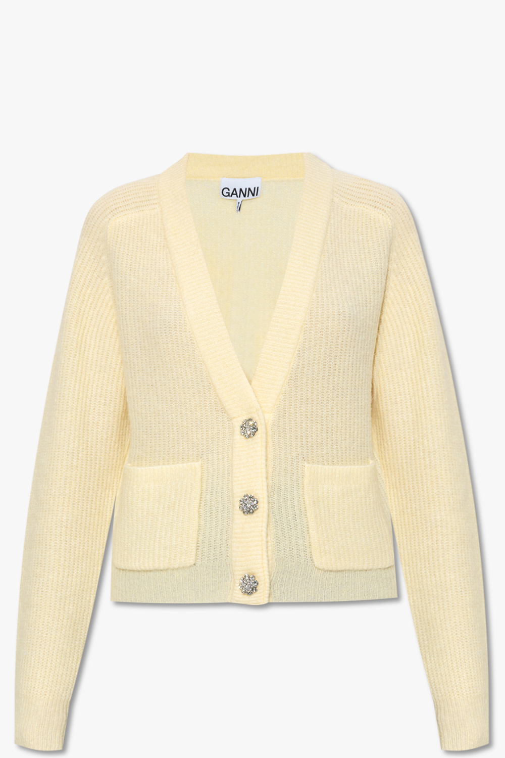 Yellow cardigan with on sale pockets